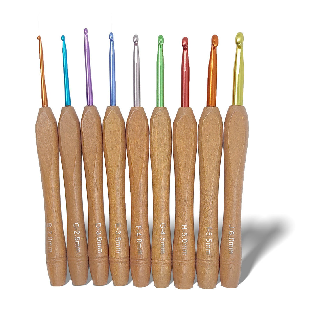 My Store CROCHET HOOKS WOOD HANDLE CROCHET HOOK SET