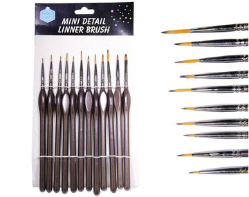 My Store PAINTING ACC 12 PCS MINI DETAIL LINNER BRUSH