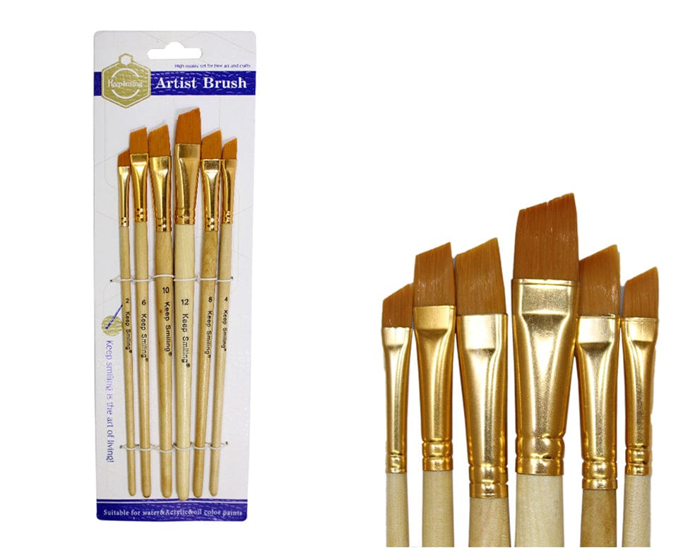 My Store PAINTING BRUSH 6 PC ANGULAR BRUSH SET