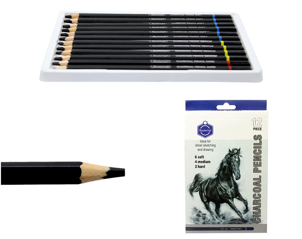 My Store PAINTING BRUSH 12 PC CHARCOAL PENCIL SET