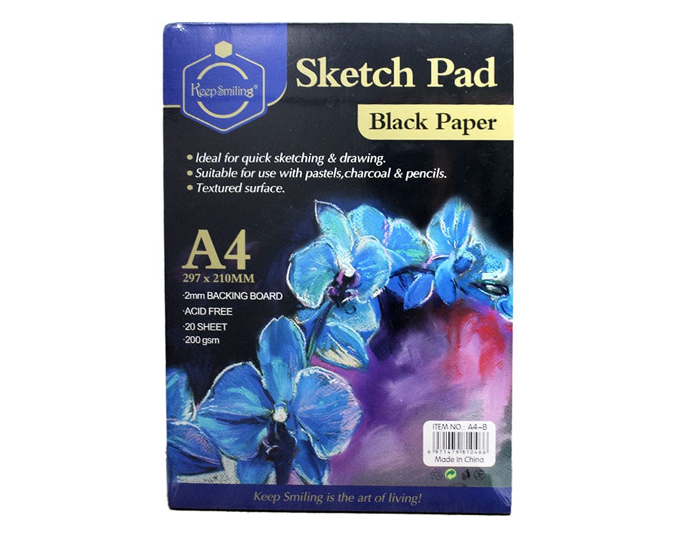 My Store PAINTING ACC A4 BLACK SKETCH PAD(20SHEET)