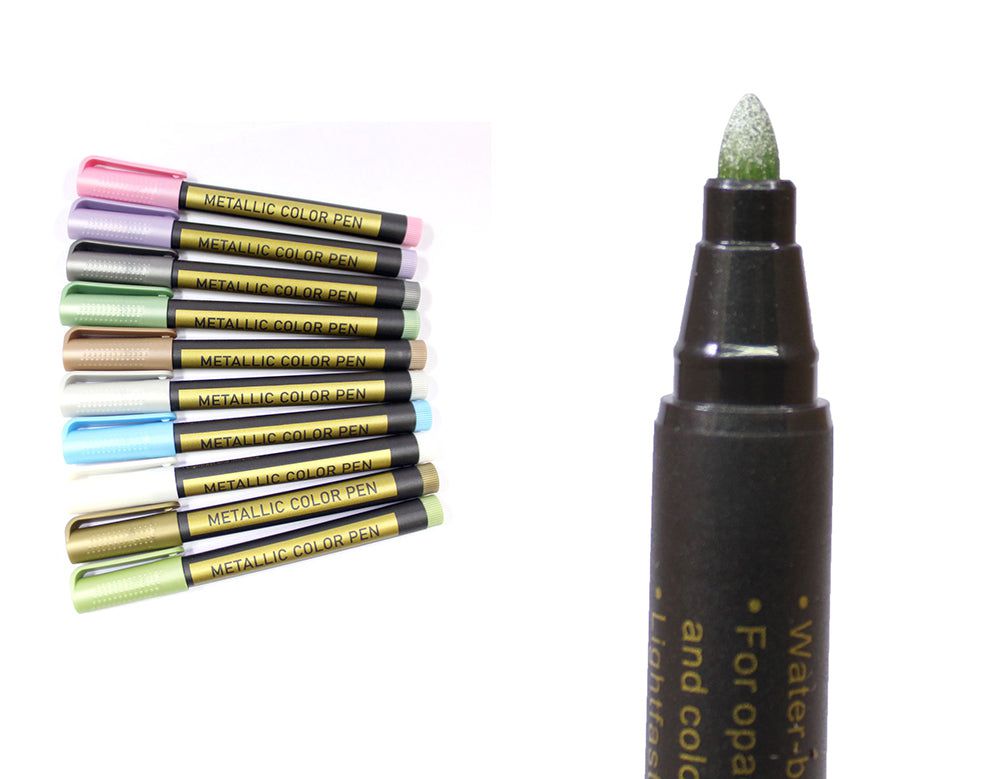 Crafteria 10PC METALLIC PEN SET