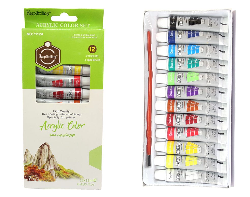 My Store PAINTING ACC 12 PC ACRYLIC COLOUR 12 ML SET