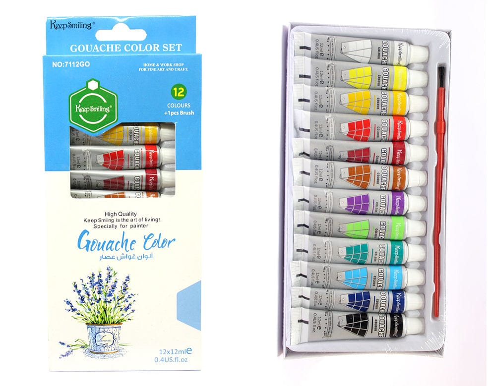 My Store PAINTING ACC 12 PC GOUACHE COLOURS 12 ML SET