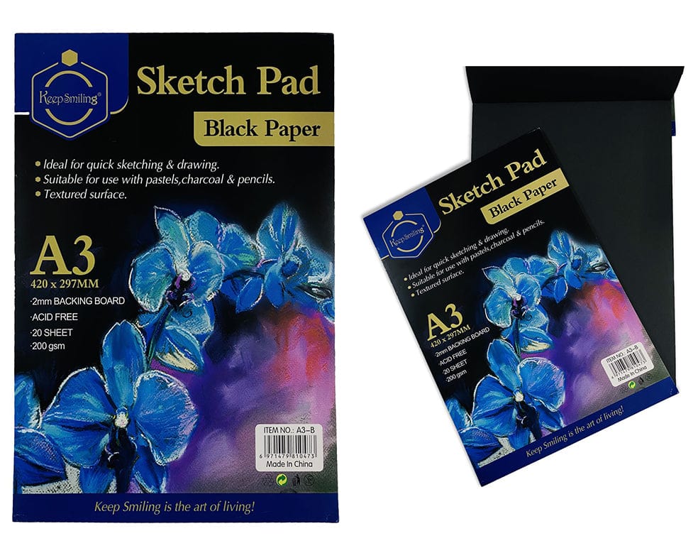 My Store PAINTING ACC A3 SKETCH PAD BLACK PAPER(20SHEET)