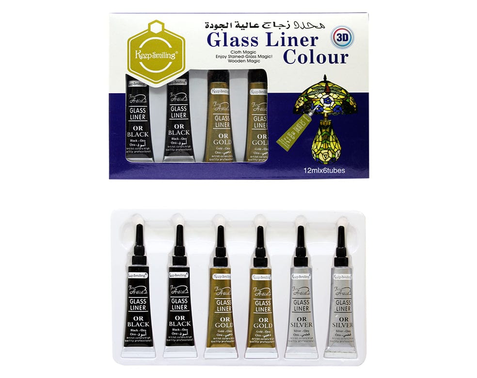 My Store PAINTING ACC 6 IN 1 GLASS LINER COLOUR SET(6 X 12ML/TUBE)