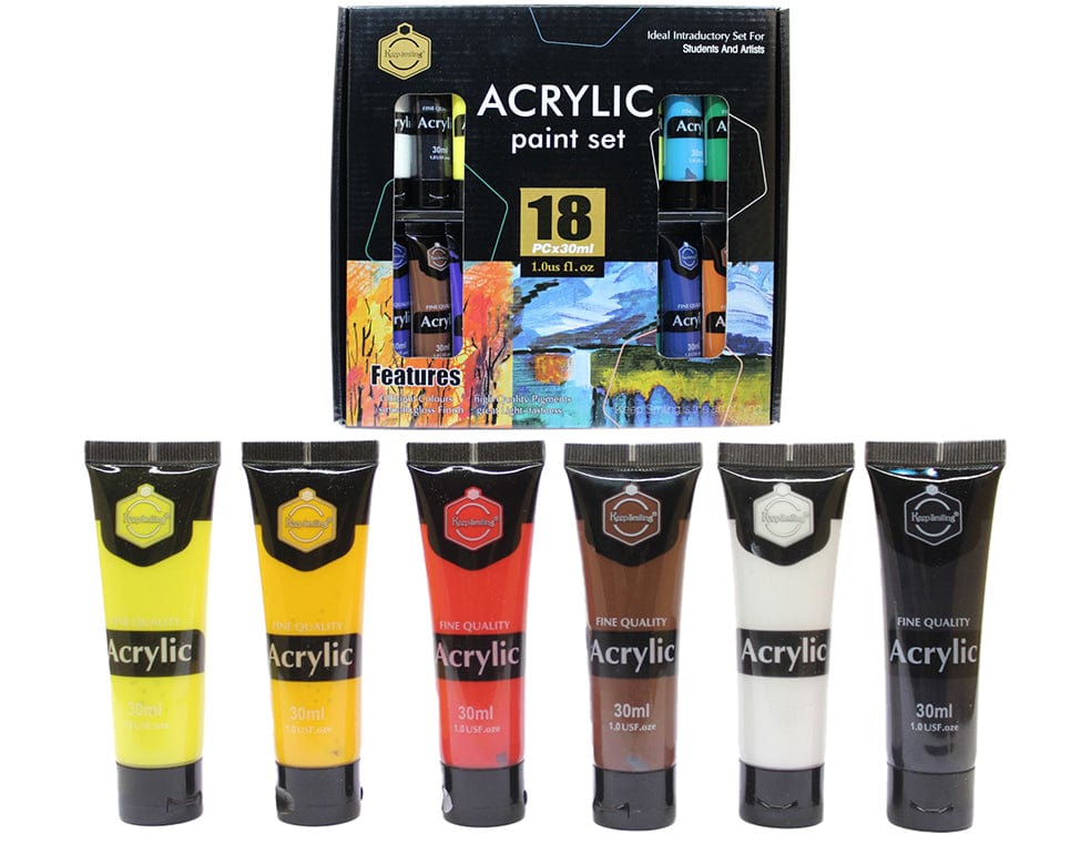 My Store PAINTING ACC ACRYLIC PAINT SET(18PCS X 30ML)