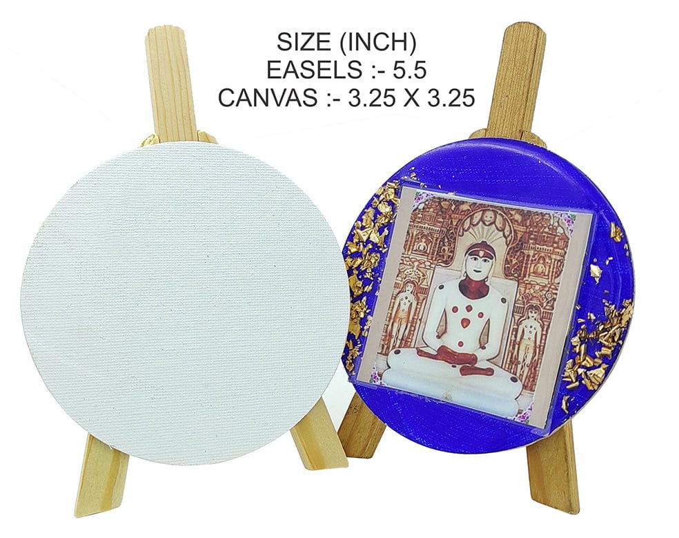 My Store PAINTING ACC EASEL WITH ROUND CANVAS