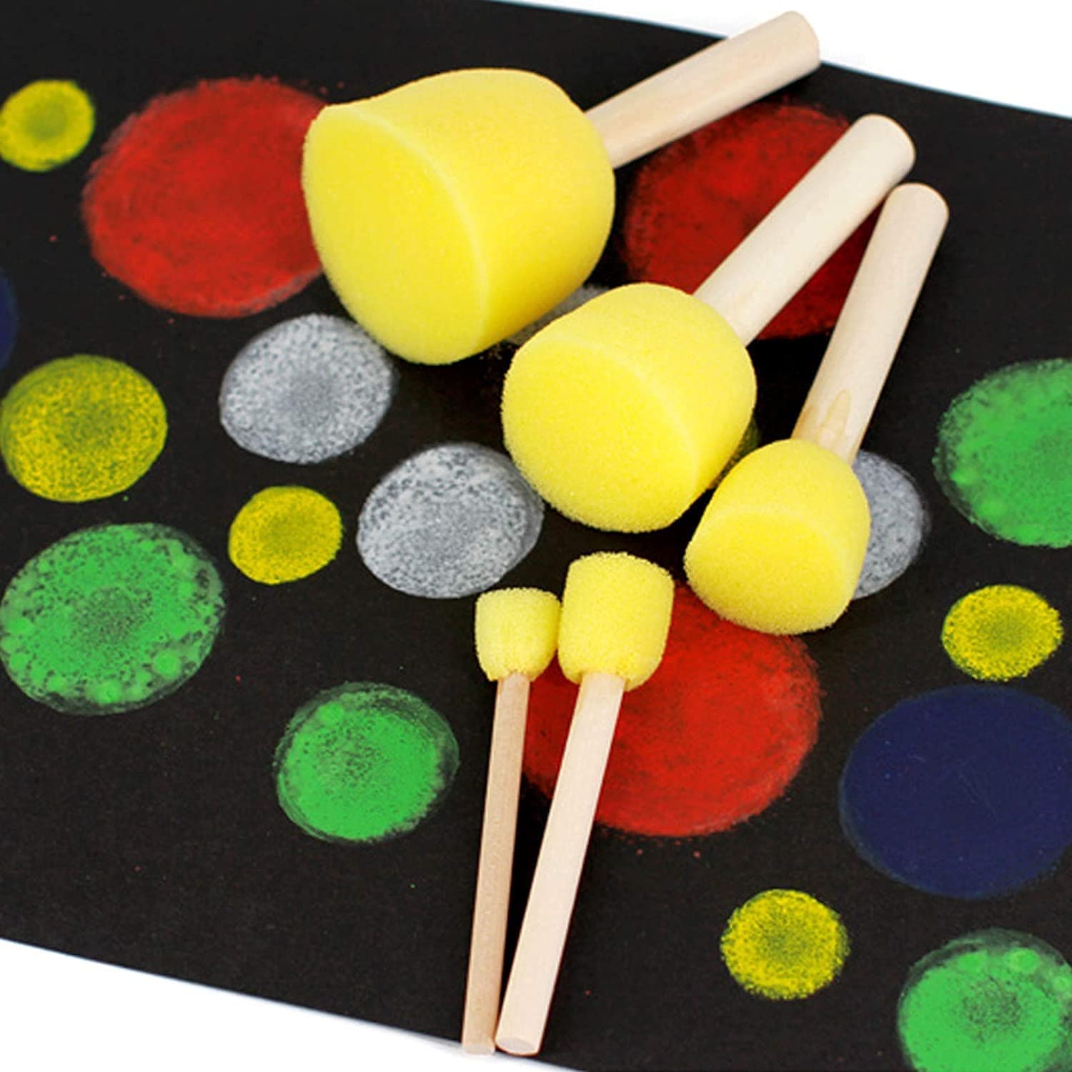 Keep Smiling PAINTING BRUSH 5 Pcs Yellow Sponge Dabbing Tool
