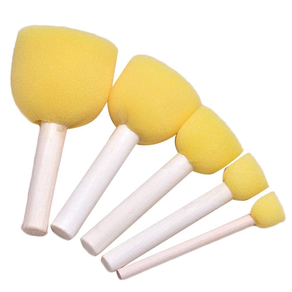 Keep Smiling PAINTING BRUSH 5 Pcs Yellow Sponge Dabbing Tool