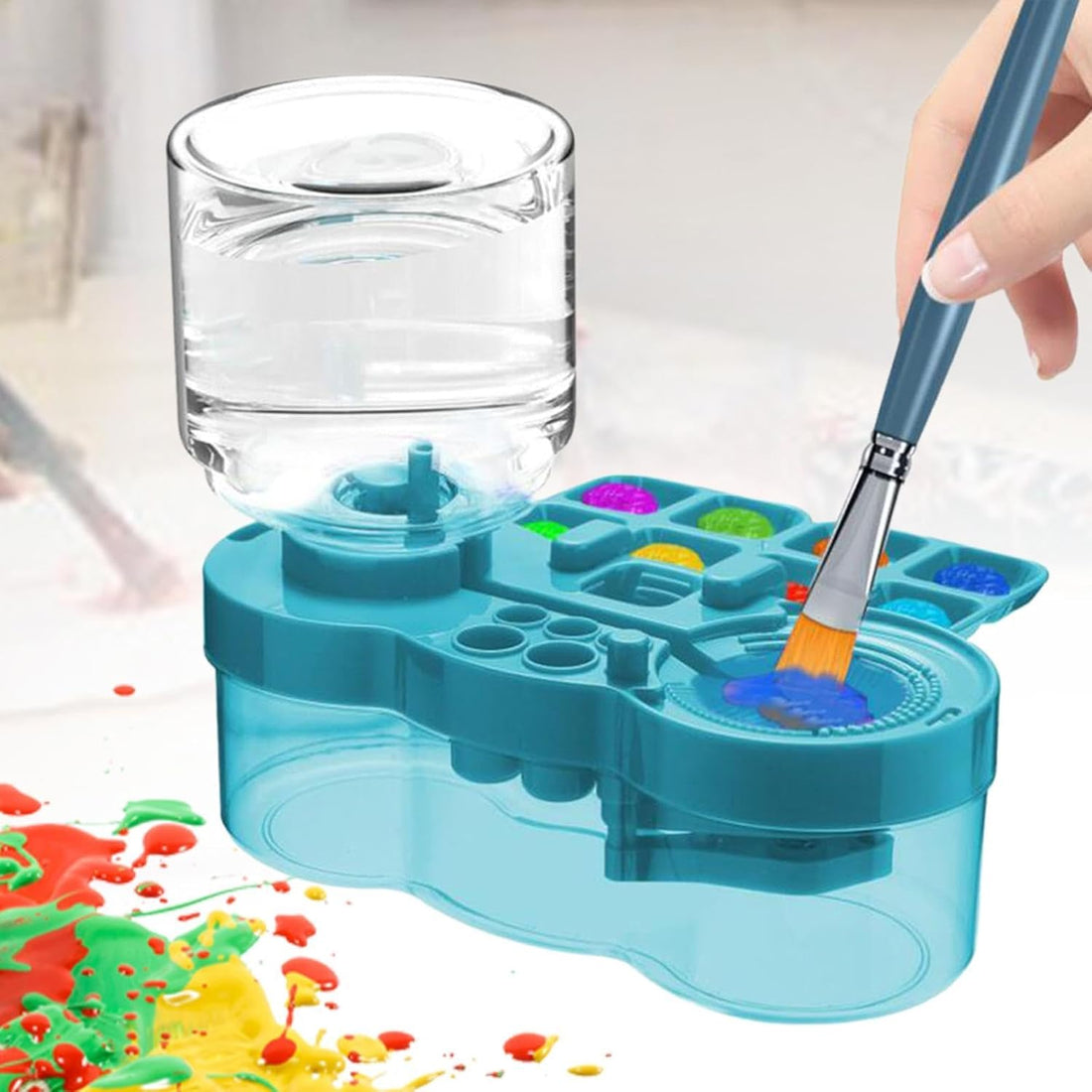 Crafteria Watercolor Mixing Tray with Water Dispenser for Painting