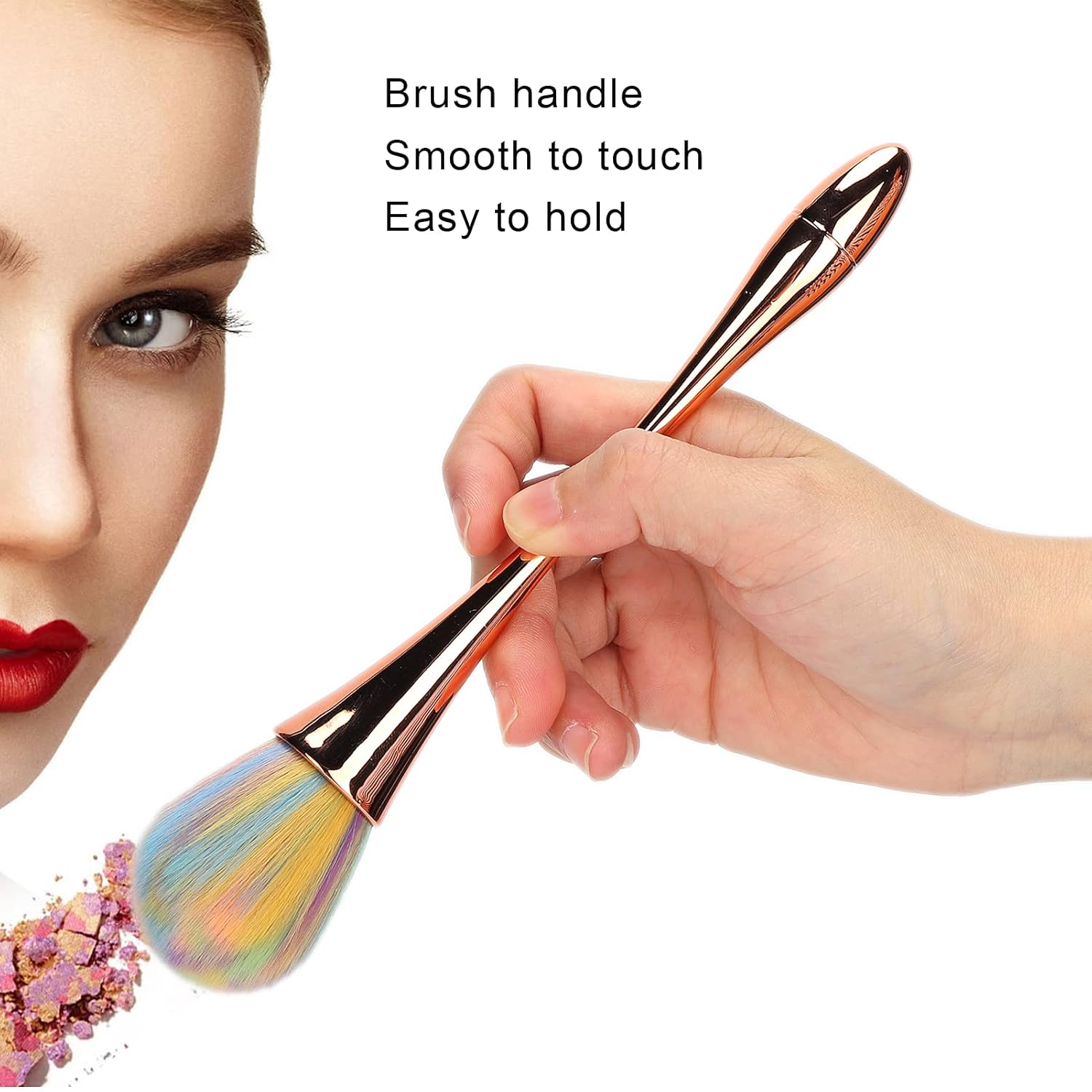 Crafteria Metallic Handle Powder Brush Blusher