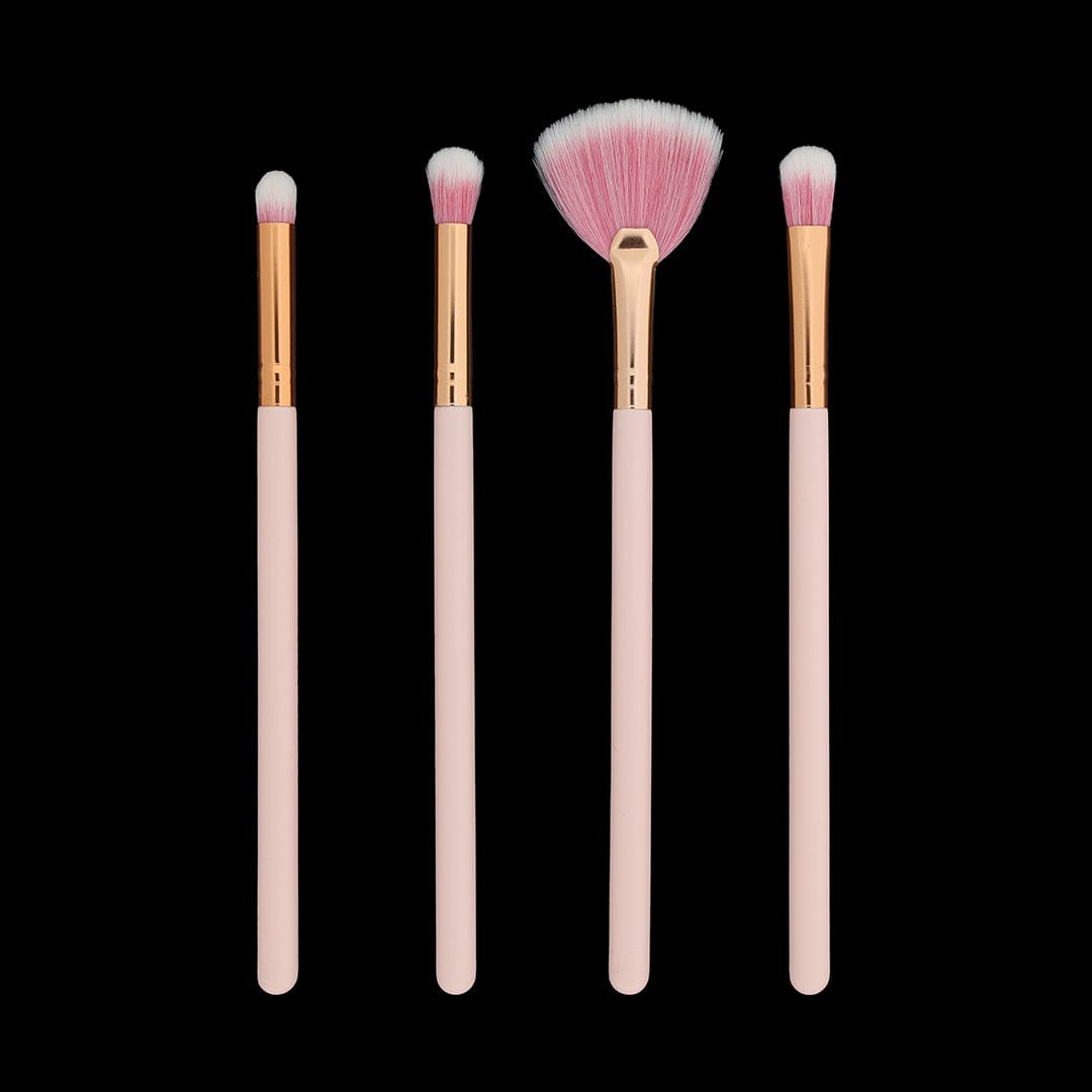 Crafteria 4 in 1 Makeup Art Brush set With Pink Handle