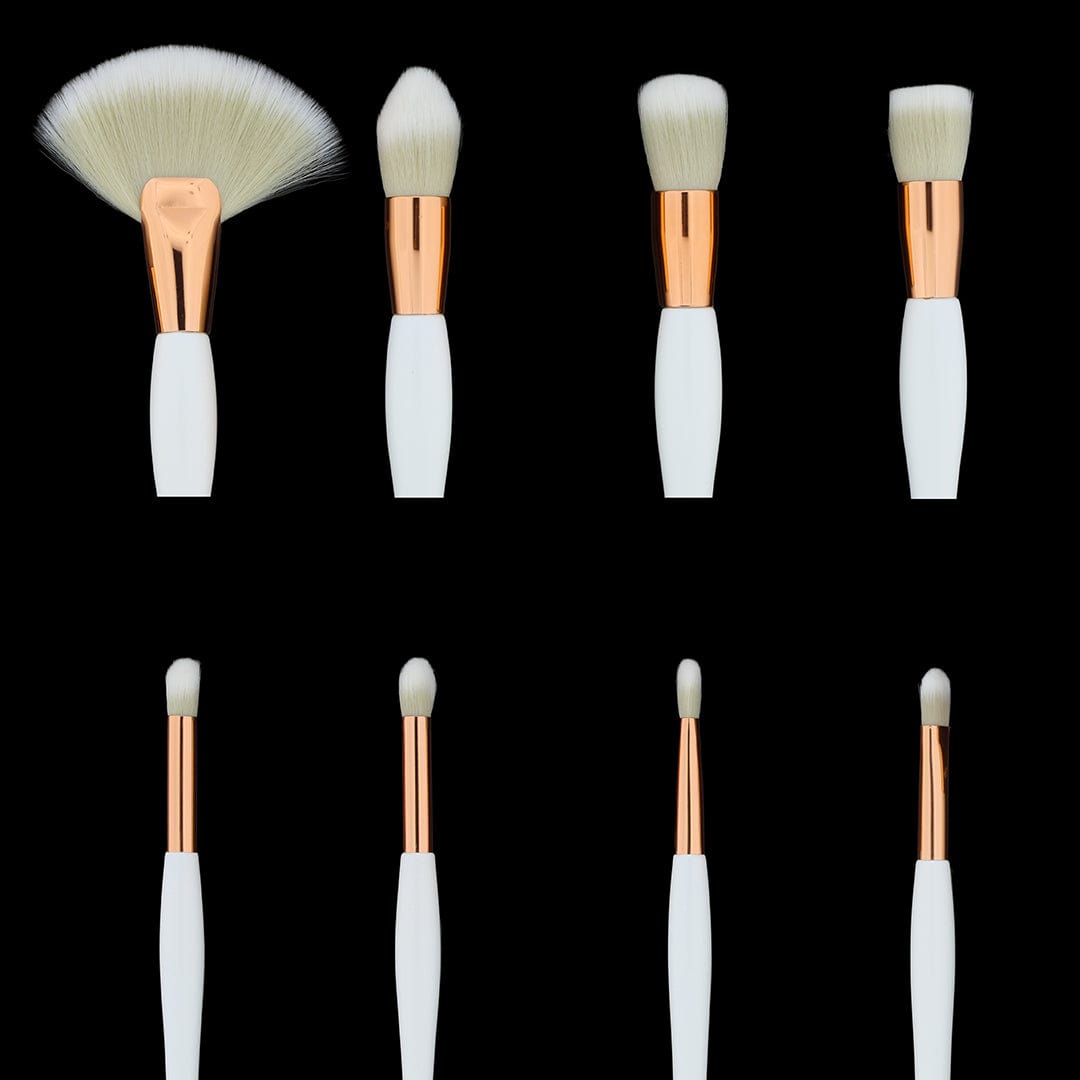 Crafteria 8 in 1 Makeup Art brush set with white handle