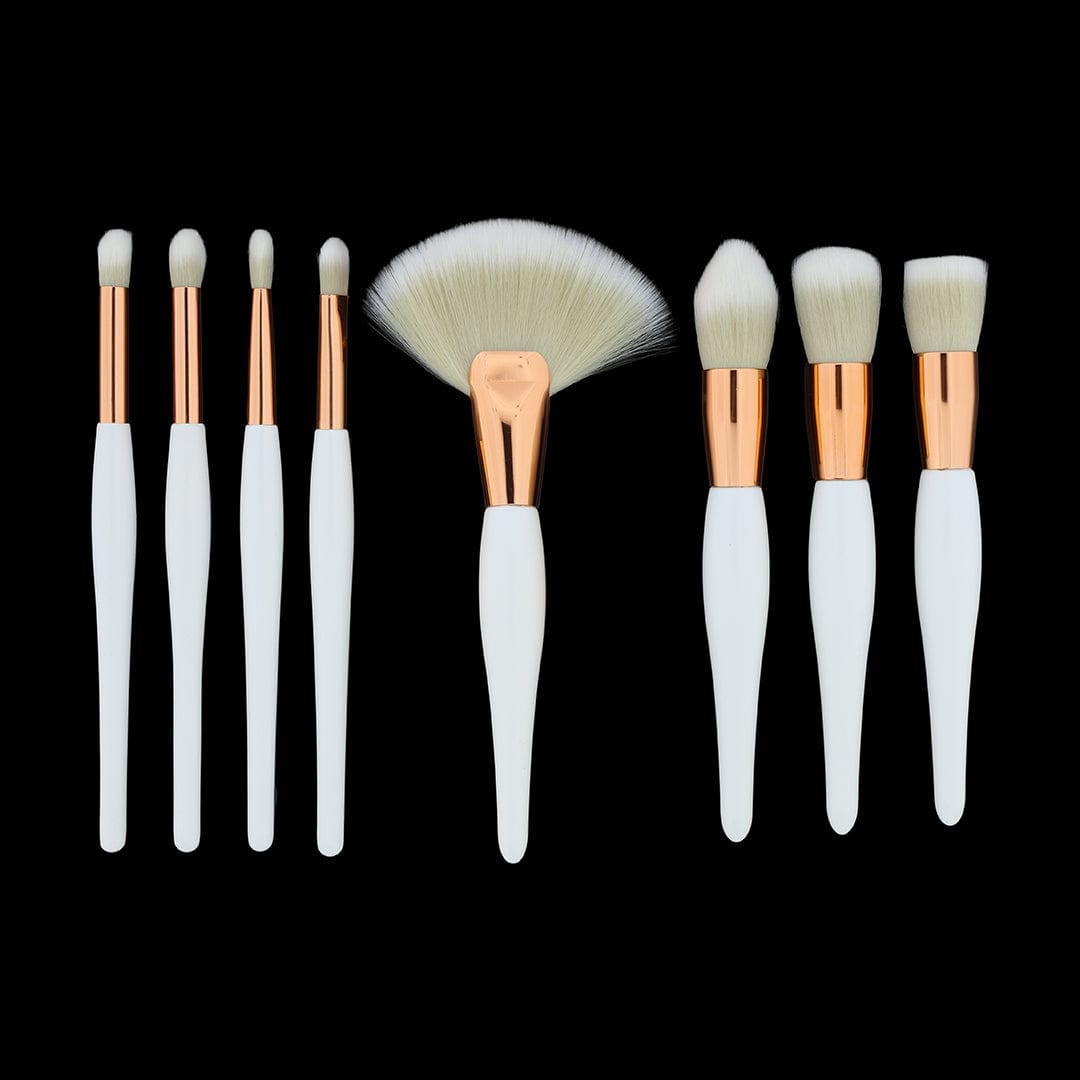 Crafteria 8 in 1 Makeup Art brush set with white handle