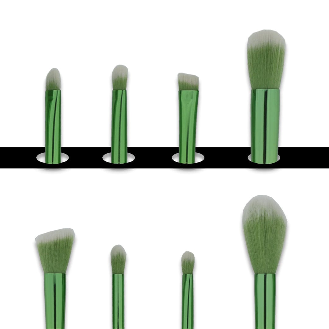 Crafteria 8 in 1 Makeup Art brush set with Green handle