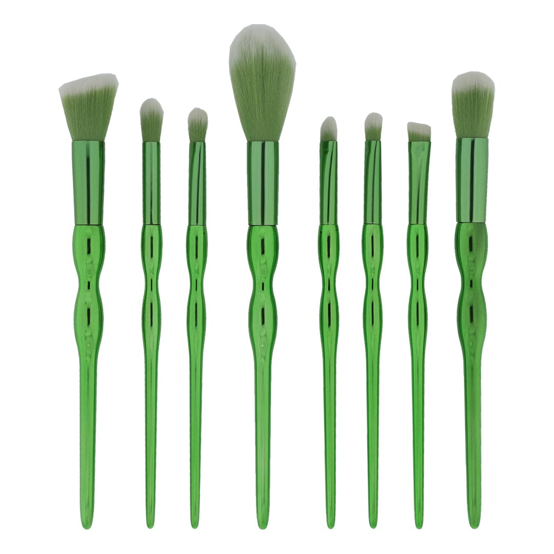 Crafteria 8 in 1 Makeup Art brush set with Green handle