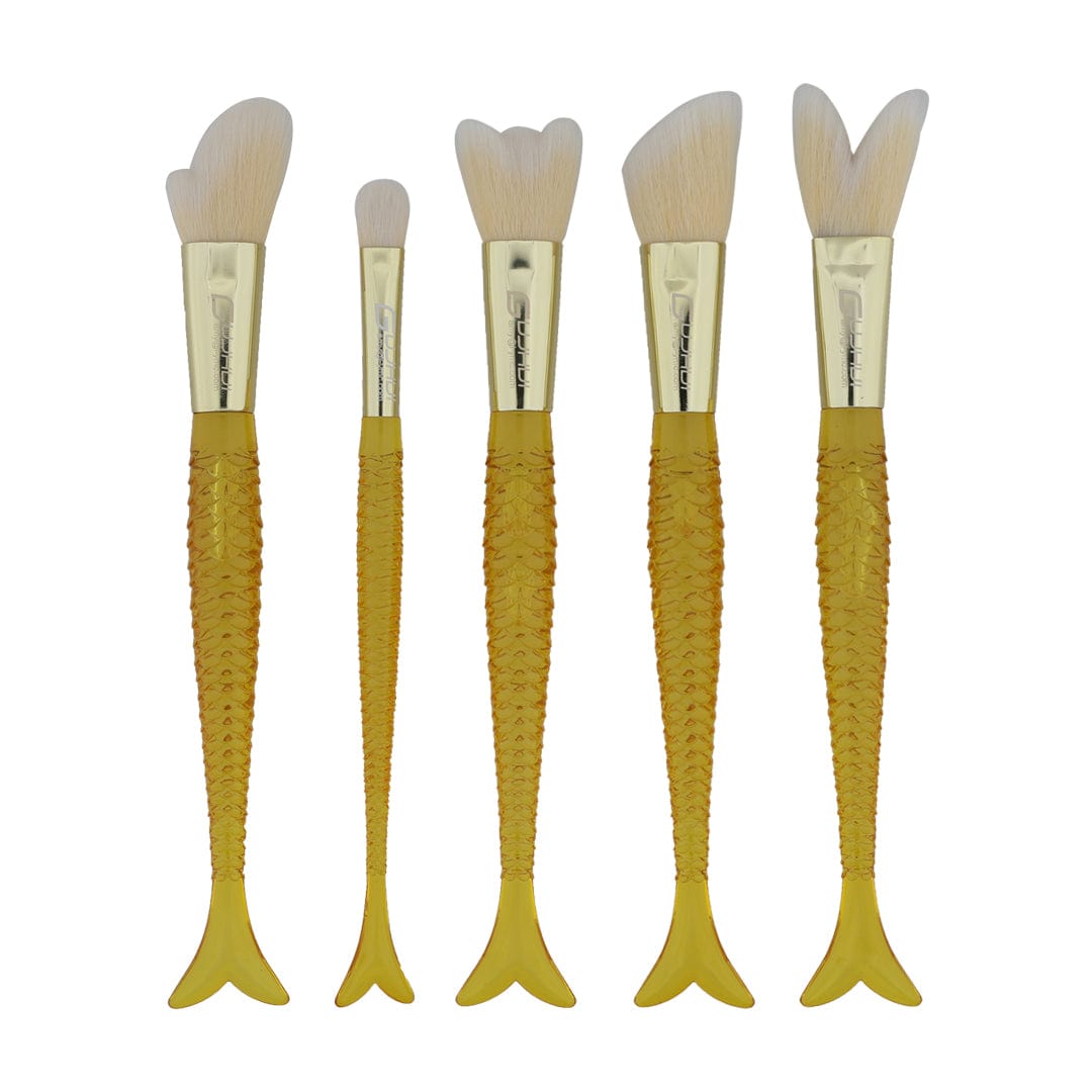 Crafteria 5 in 1 Makeup art brush set with marmaid theme handle