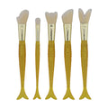 Crafteria 5 in 1 Makeup art brush set with marmaid theme handle