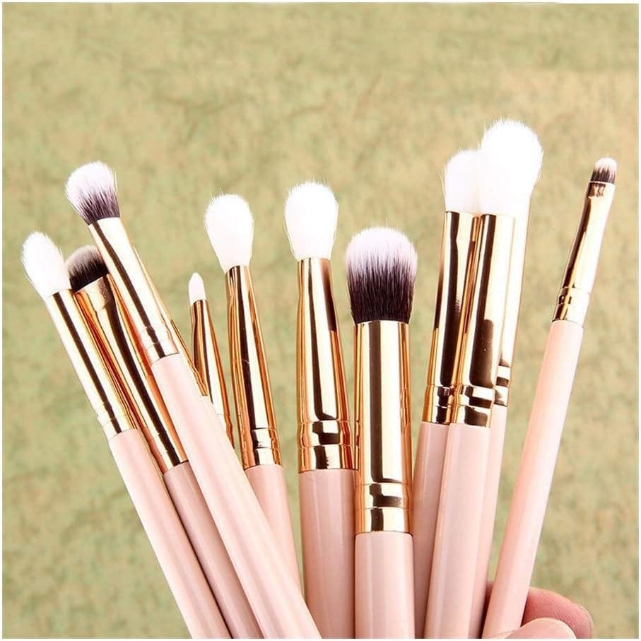 Crafteria 12 in 1 Makeup Art Brush Set With Wooden Handle