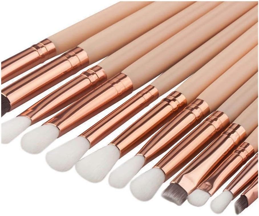 Crafteria 12 in 1 Makeup Art Brush Set With Wooden Handle