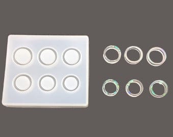 My Store Silicon Mould 6 CAVITY KIDS FINGER RING JEWELLERY MOULD