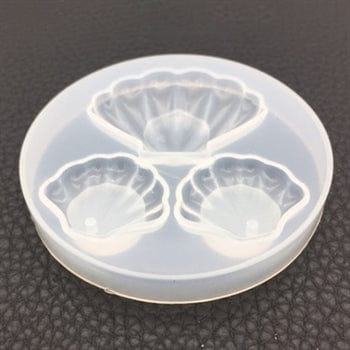 My Store Silicon Mould 3 CAVITY SHELL PENDANT JEWELLERY & KEYCHAIN MOULD