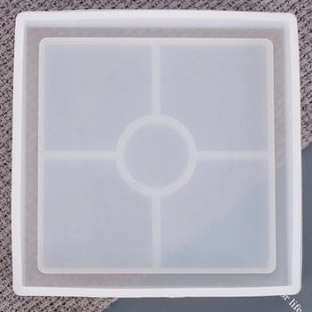 My Store Silicon Mould SQUARE COASTER WITH BOUNDRY MOULD