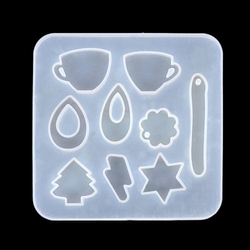 My Store Silicon Mould 8 CAVITY PENDANT JEWELLERY & KEYCHAIN MOULD