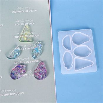 My Store Silicon Mould 5 CAVITY HAIR CLIP JEWELLERY MOULD