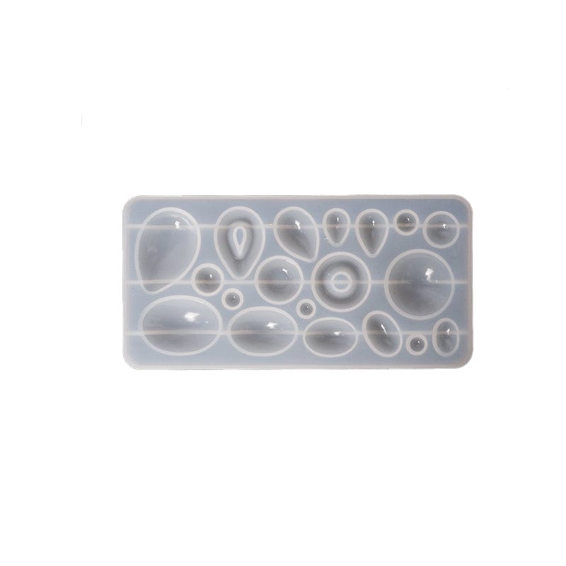 My Store Silicon Mould 19 CAVITY DROP & OVAL GEMSTONE MOULD