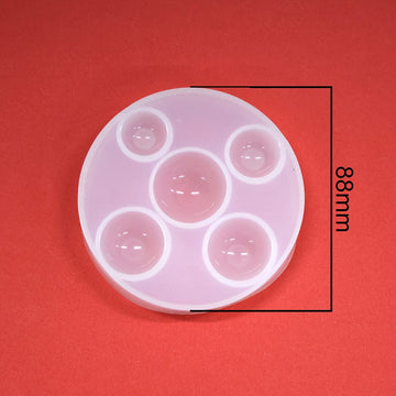 My Store Silicon Mould 5 Cavity Semicircle Mould