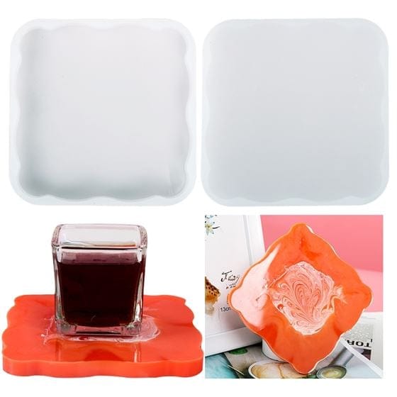 My Store Silicon Mould 5" SQUARE ZIGZAG COASTER MOULD