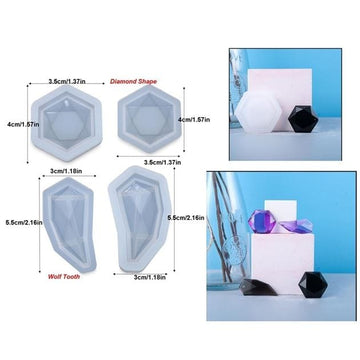 My Store Silicon Mould 4 IN 1 3D PENDANT JEWELLERY MOULD