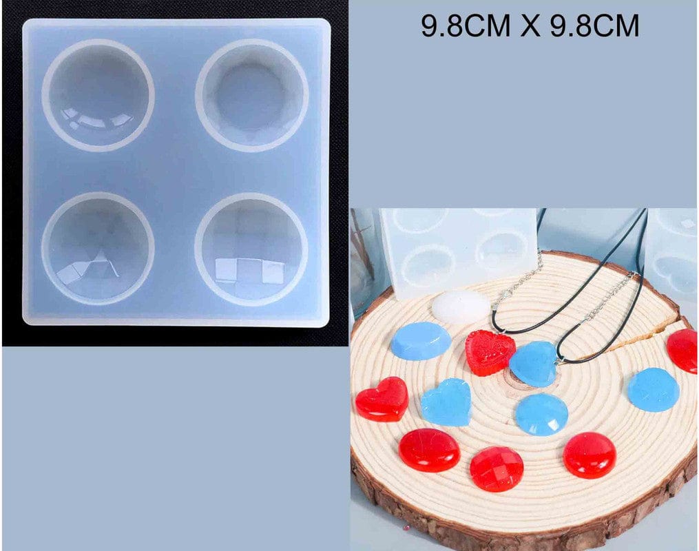 My Store Silicon Mould 4 CAVITY ROUND DIAMOND JEWELLERY MOULD