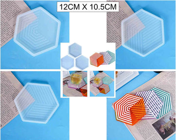 My Store Silicon Mould DESIGNER HEXAGON COASTER MOULD