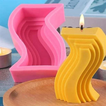 My Store Silicon Mould IRREGULAR SHAPE STEP TYPE CANDLE MOULD