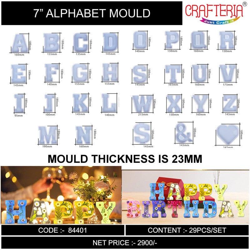 My Store Silicon Mould 7" ABCD ALPHABET MOULD