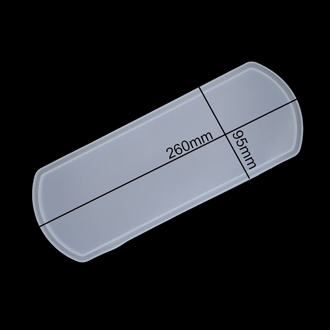 My Store Silicon Mould Rectangle With Curve Border Tray Mould