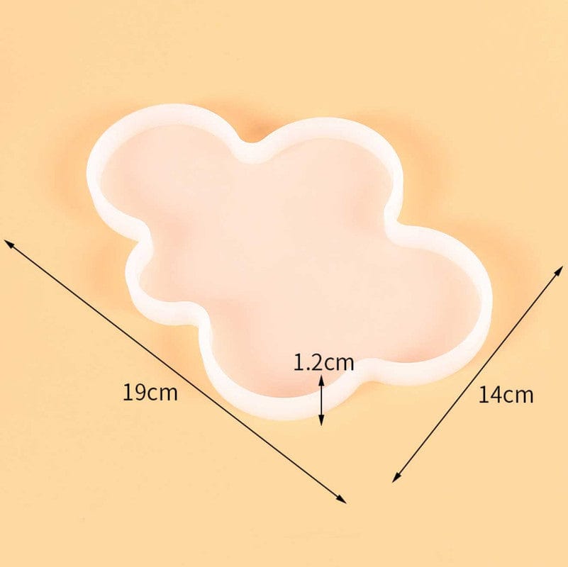 My Store Silicon Mould 19 X 14 X 1.2 LARGE CLOUD TRAY & COASTER MOULD