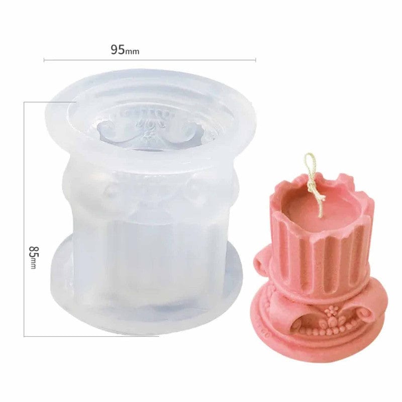 My Store Silicon Mould RETRO ROMAN COLUMN CANDLE MOULD