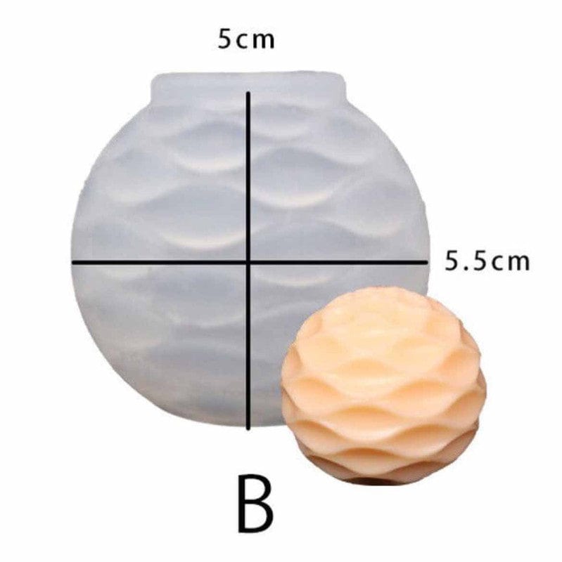 My Store Silicon Mould GEOMETRIC BALL CANDLE MOULD 84451