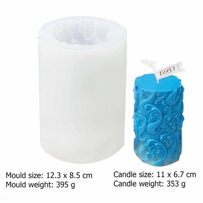 My Store Silicon Mould 3D WAVES TOWER CANDLE MOULD