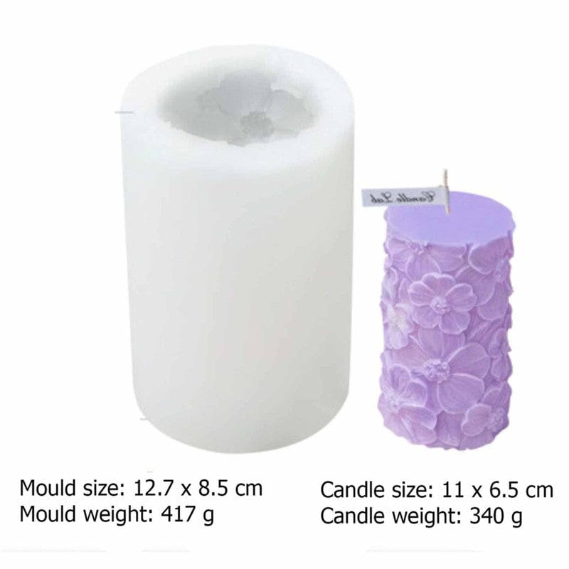 My Store Silicon Mould 3D 5 KALI MIX SIZE FLOWER TOWER CANDLE MOULD