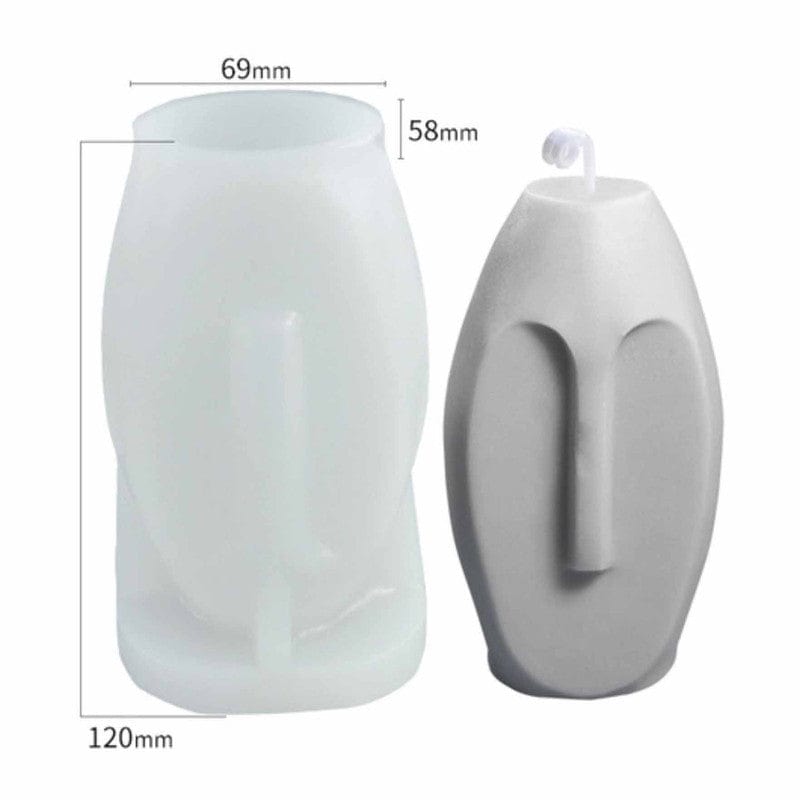 My Store Silicon Mould NORDIC FACE CANDLE D01 MOULD