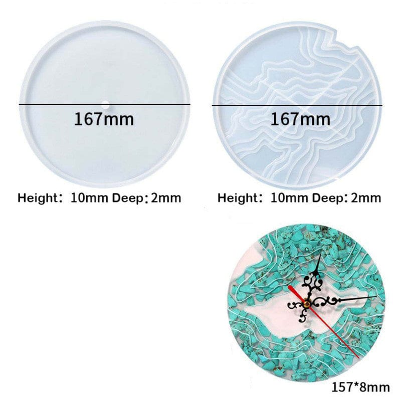 My Store Silicon Mould OCEAN CLOCK SET OF 2 MOULD 84494