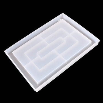 My Store Silicon Mould RECTANGLE TRAY WITH BOUNDRY MOULD