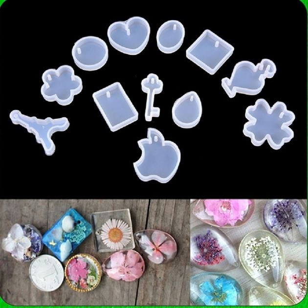 My Store Silicon Mould 12 IN 1 PENDANT & KEYCHAIN MOULD