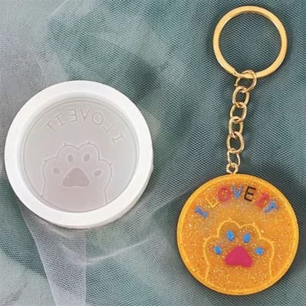 My Store Silicon Mould I LOVE IT ROUND SHAPE KEYCHAIN MOULD