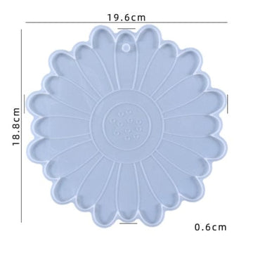 My Store Silicon Mould FLOWER COASTER AND HOT PLATE 8" MOULD